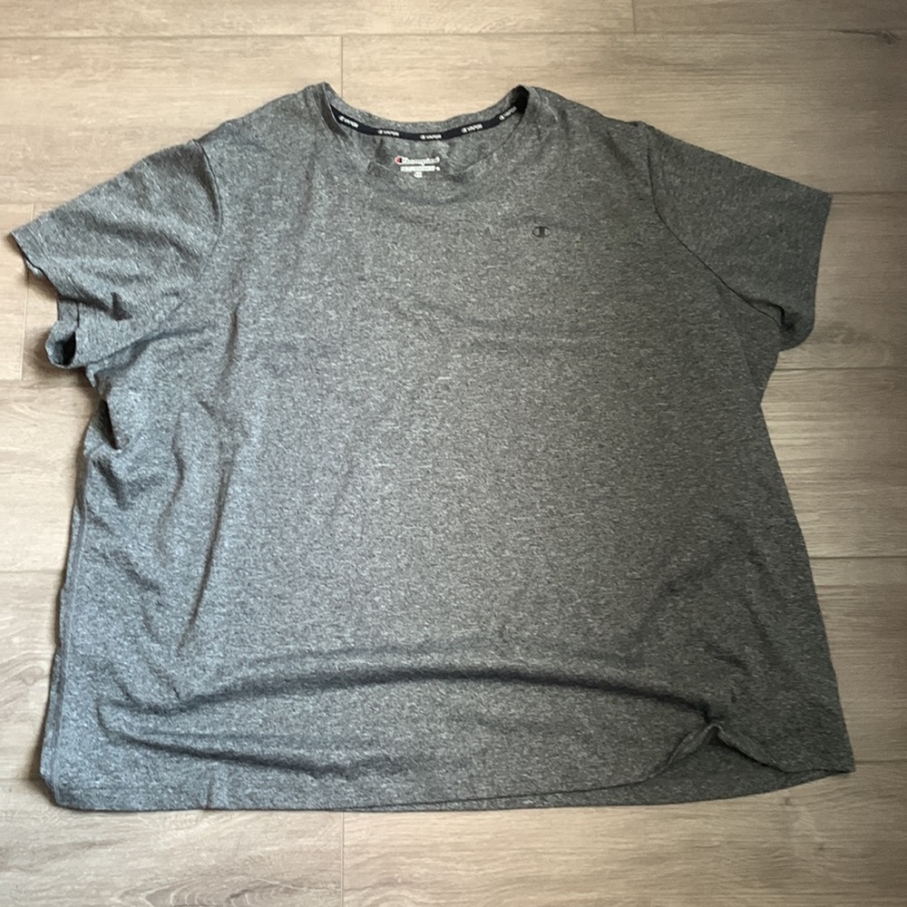 Champion Performance Plus Size Active Tee 4XL Gray Workout Gym T-Shirt